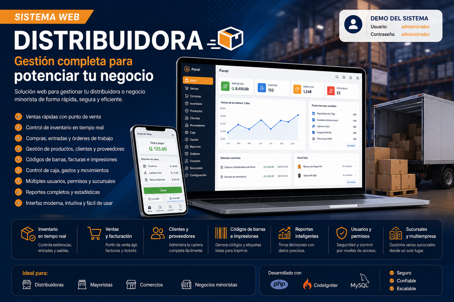 Sistema de Punto de Venta e Inventario para Distribuidoras