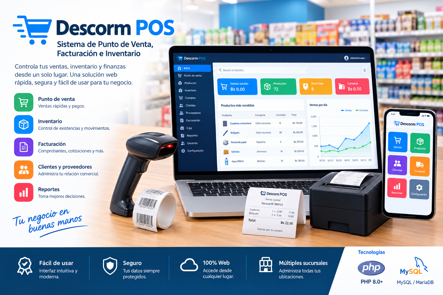 Sistema Pos Punto de Venta e Inventario